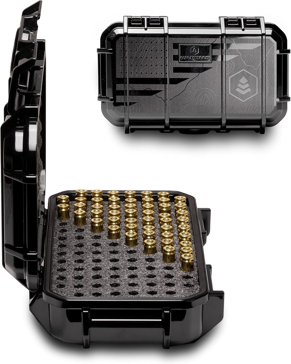 Evergreen Pistol Ammo Case Compatible with 5.7/9mm/.40/.380-100 Rounds Lockable USA Made