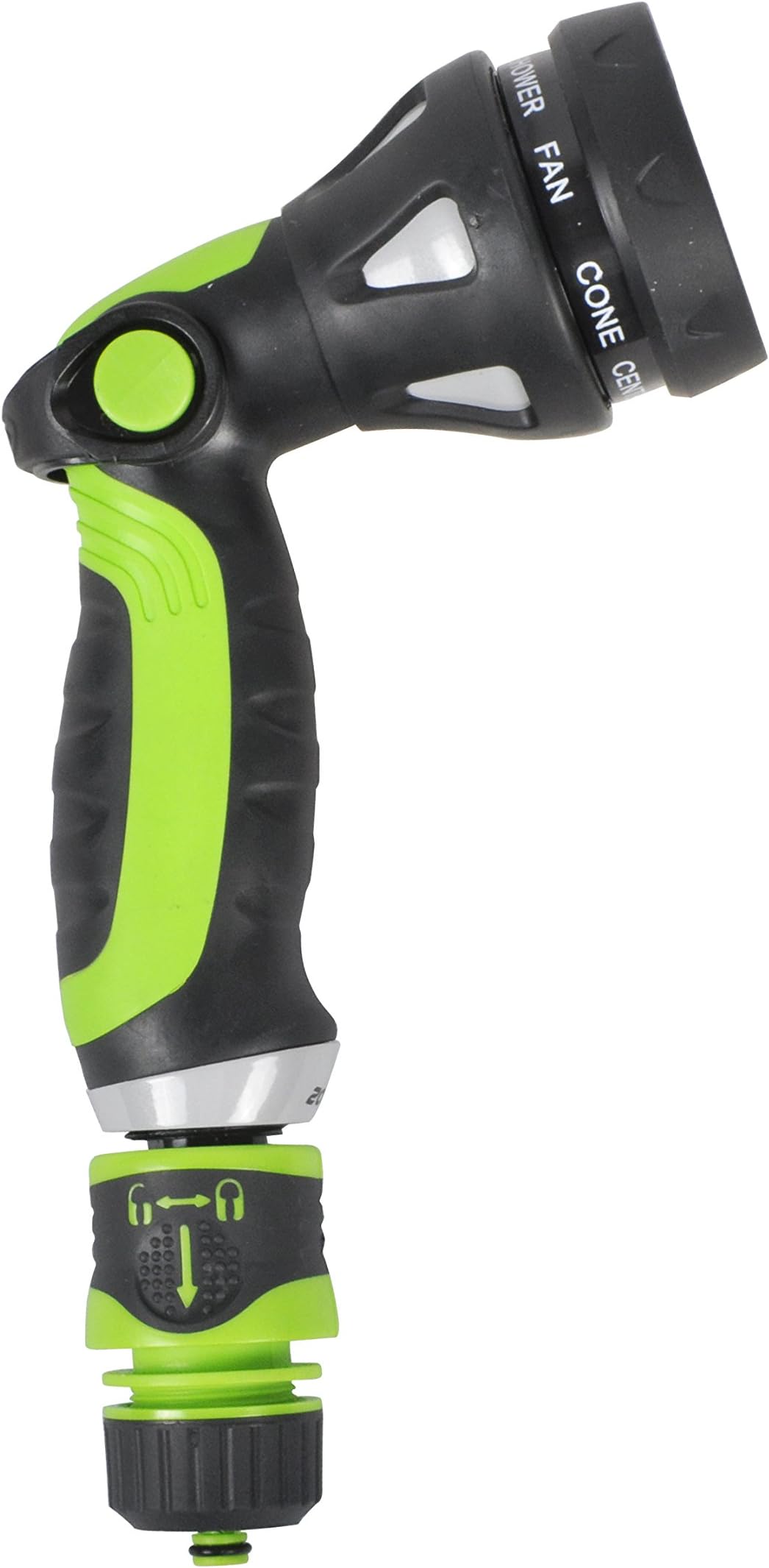 Garden Hose Spray Nozzle - Thumb Control 8 Pattern Lawn Watering Sprayer - Adjustable Water Pressure Heavy Duty Cleaning Gun