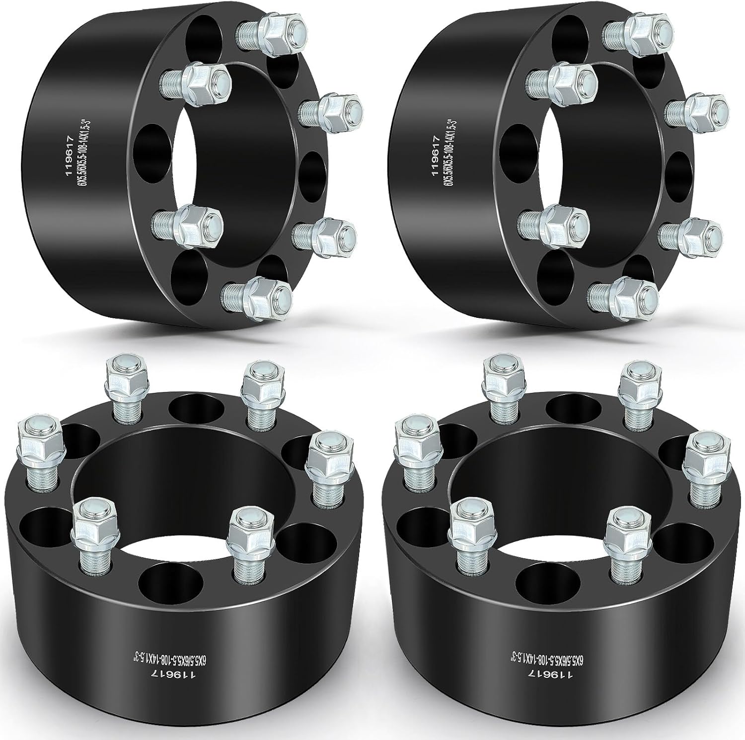 ECCPP 4PCS 6 Lug 6x139.7mm Wheel Spacers 6x5.5 to 6x5.5 3" inch fit for 1999-2014 for Chevrolet Silverado 1500 Sierra 1500| 2003-2005 for Chevrolet Avalanche 1500