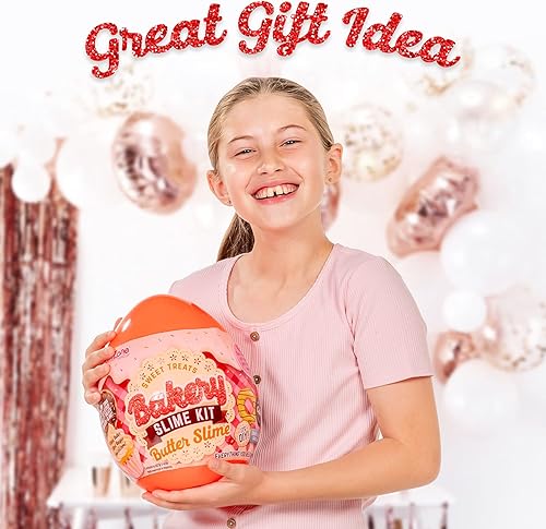 Miniatura 2 de GirlZone Sweet Treats - Kit de panadería de slime de mantequilla, hacer dulces de limo, slime perfumado de mantequilla de slime y pastel, divertido