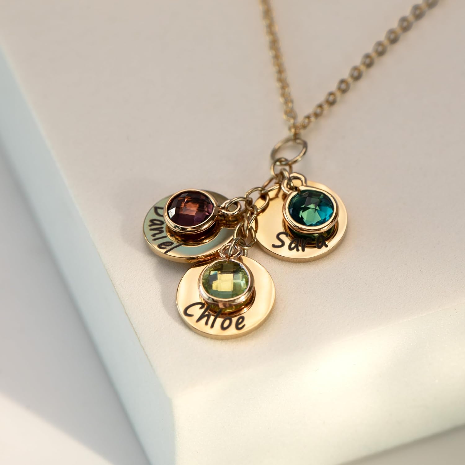 MignonandMignon Mom Necklace with Kids Name, Custom Necklace for Women, Birthstone Necklace for Mom, Mother's Jewelry, Personalized Christmas Valentines Day Gifts for Her -BSN-CN-D - Image 6