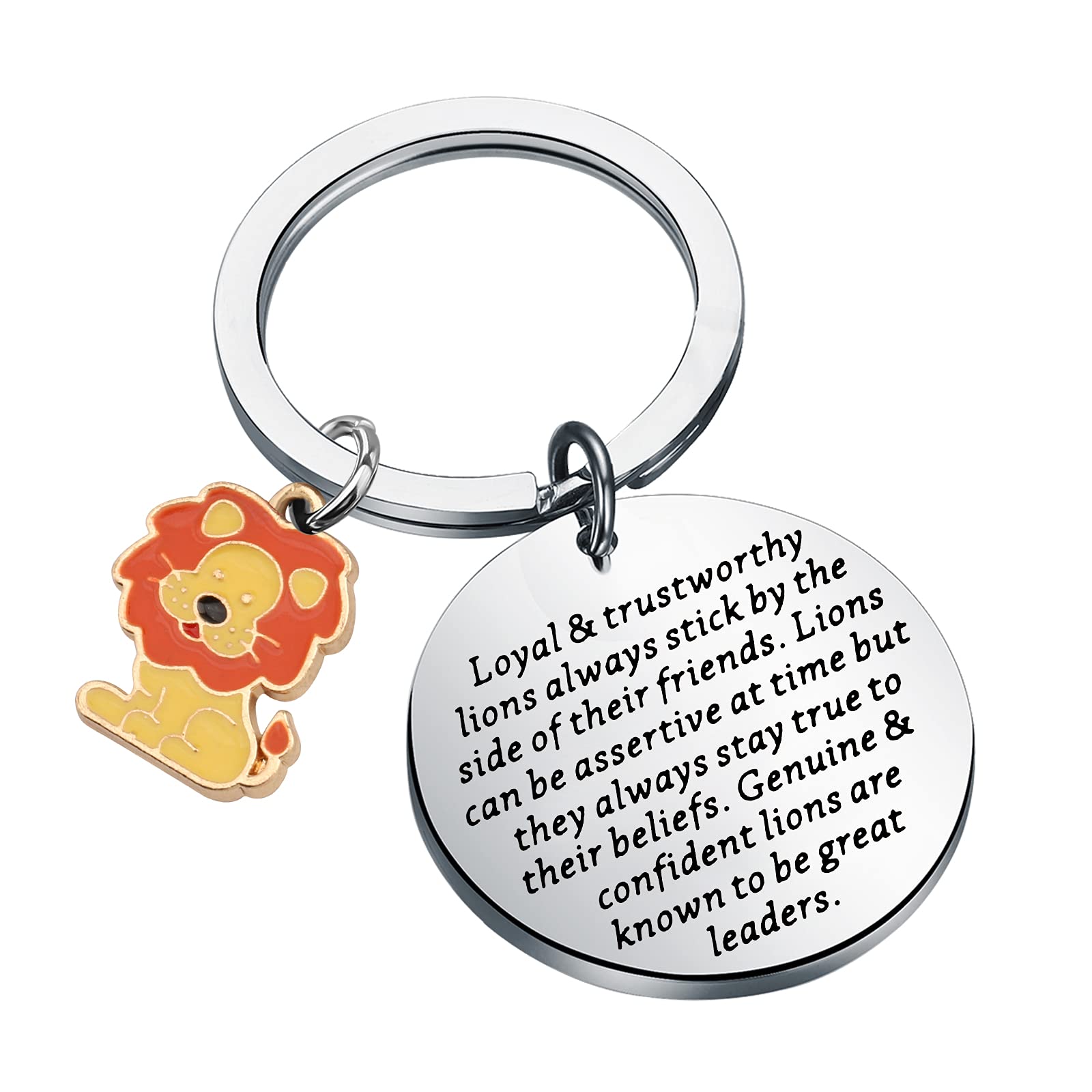 bobaunabobauna Lion Keychain Animal Themed Gift Genuine And Confident Lions Are Known To Be Great Leaders