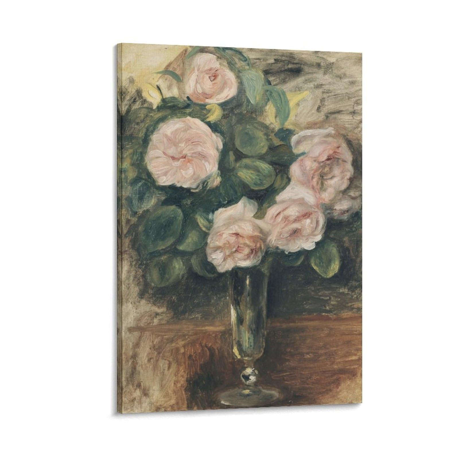 YOOSONG Impressionist Painters Poster Pierre-Auguste Renoir Roses Dans Un Verre Art Poster Canvas Wall Decor Photo Print Home Decorative Posters