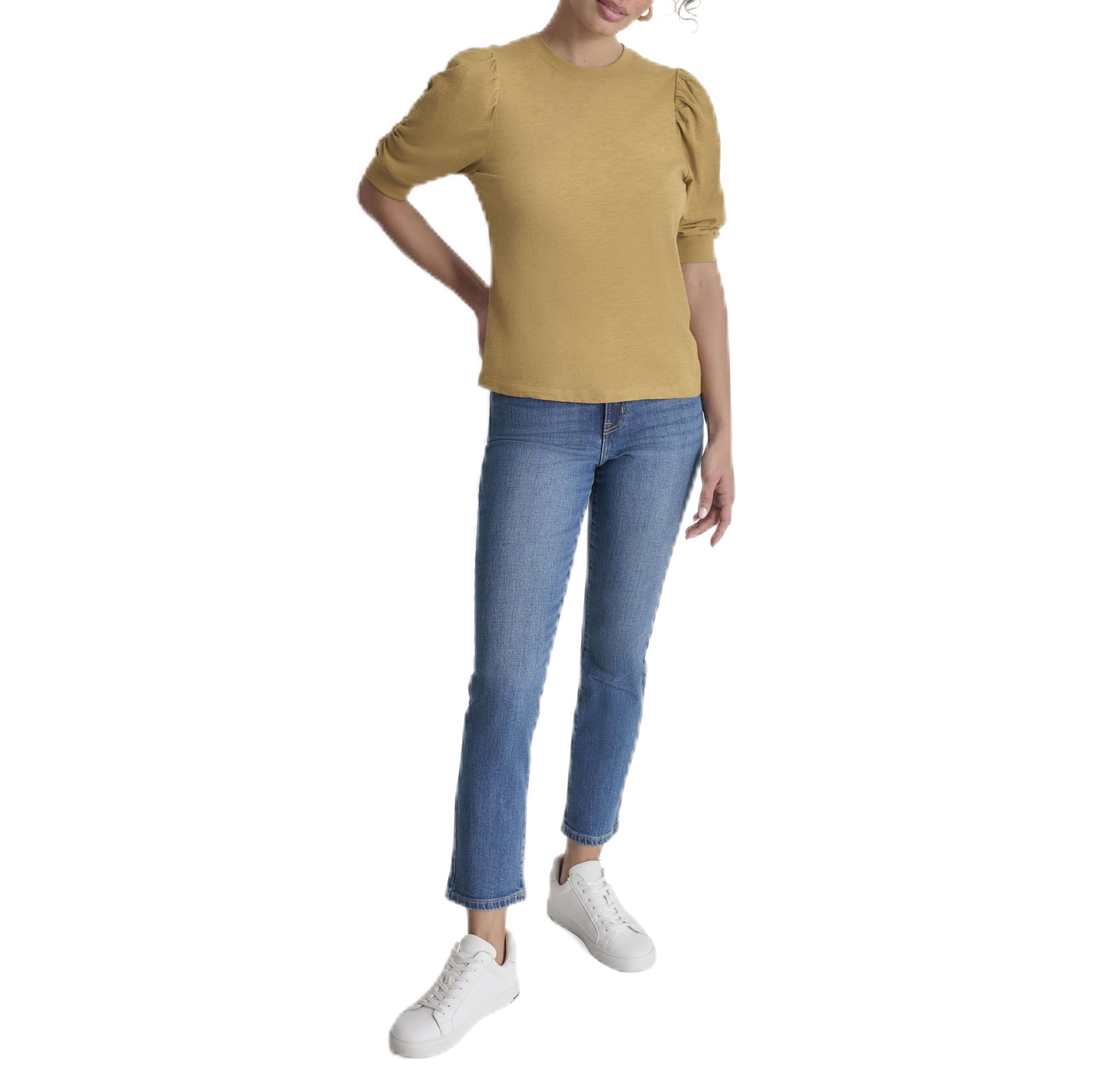 DKNY Women's Ruched Soft Trendy Top