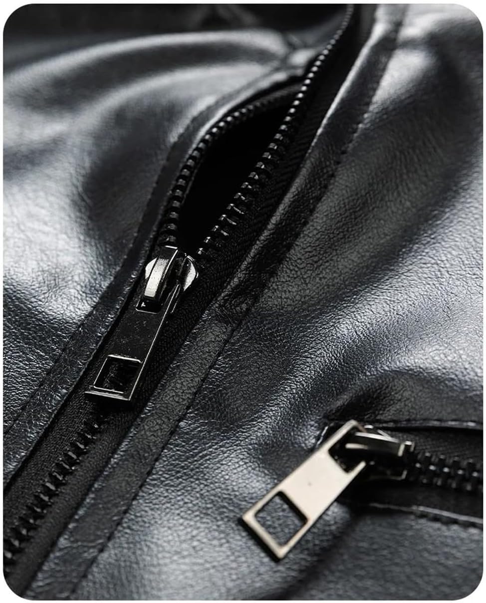 Men Leather Jacket Casual Faux Leather Coats Man Jackets Stand Pu Fall Winter Outwear