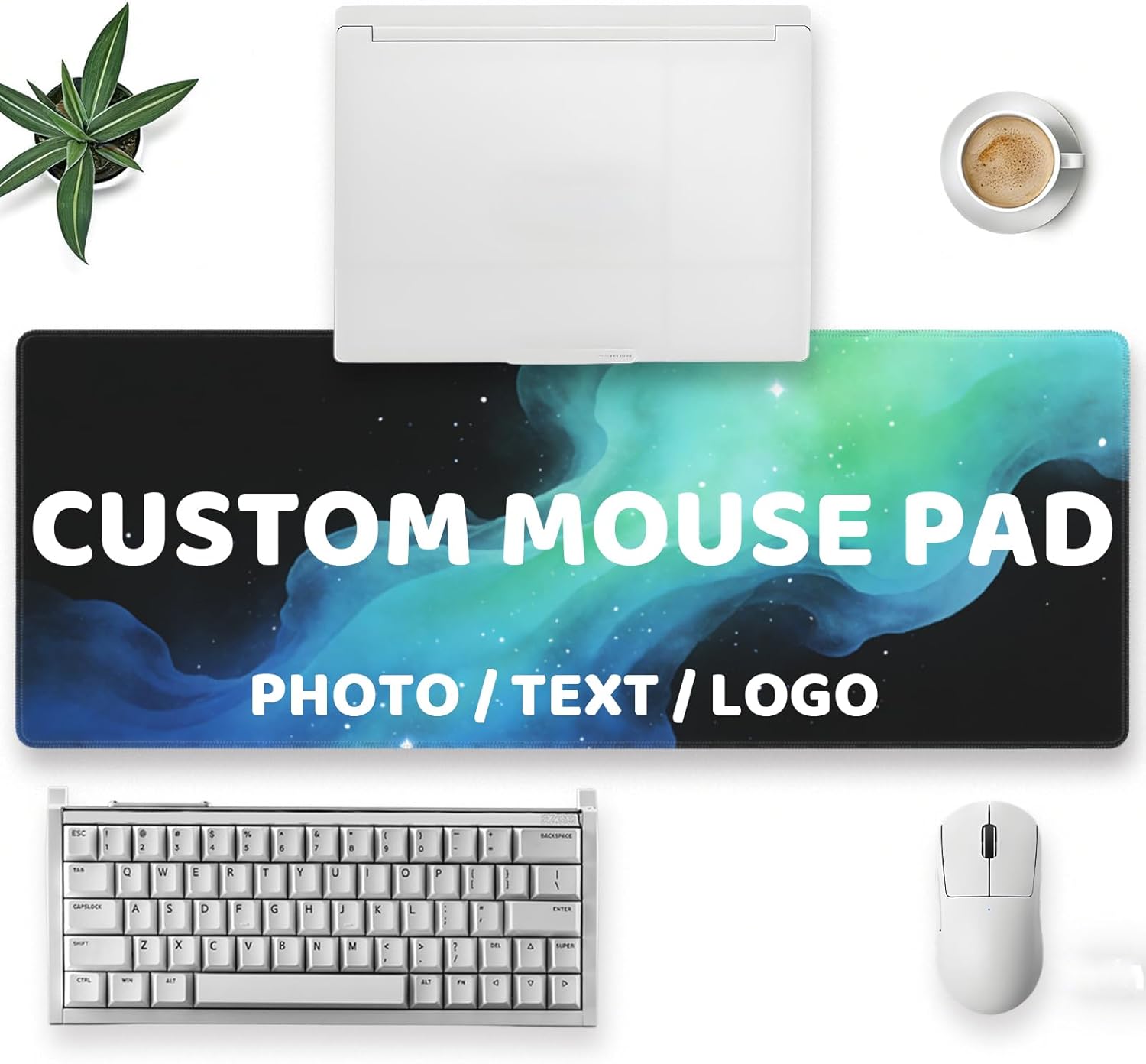 Custom Mouse Pad with Photo & Text – Personalized Waterproof & Non-Slip Neoprene Desk Mat for Office, Gaming, or Gift Use