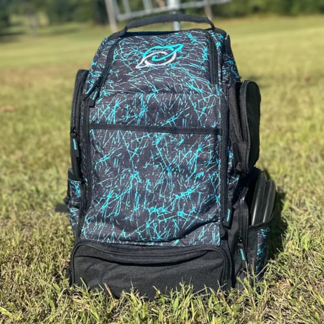 Discology Disc Golf IZZO Bag - Disc Golf Backpack - 22+ Disc Capacity - Large Storage Capacity - Durable, Water and Tear Resistant - Pro Quality Built to Last - All Day Comfort on the Course