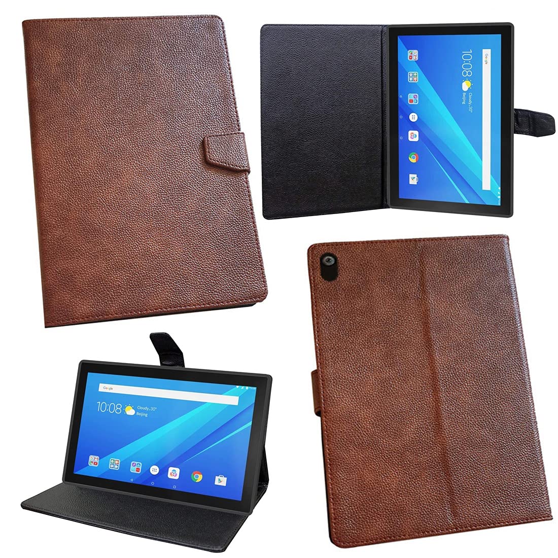 Zaoma PU Leather Flip Flap Case for Lenovo Tab 4 10 Model No. : TB-X304L Tablet. - Brown (B093T33HHG) Amazon Price History, Amazon Price Tracker