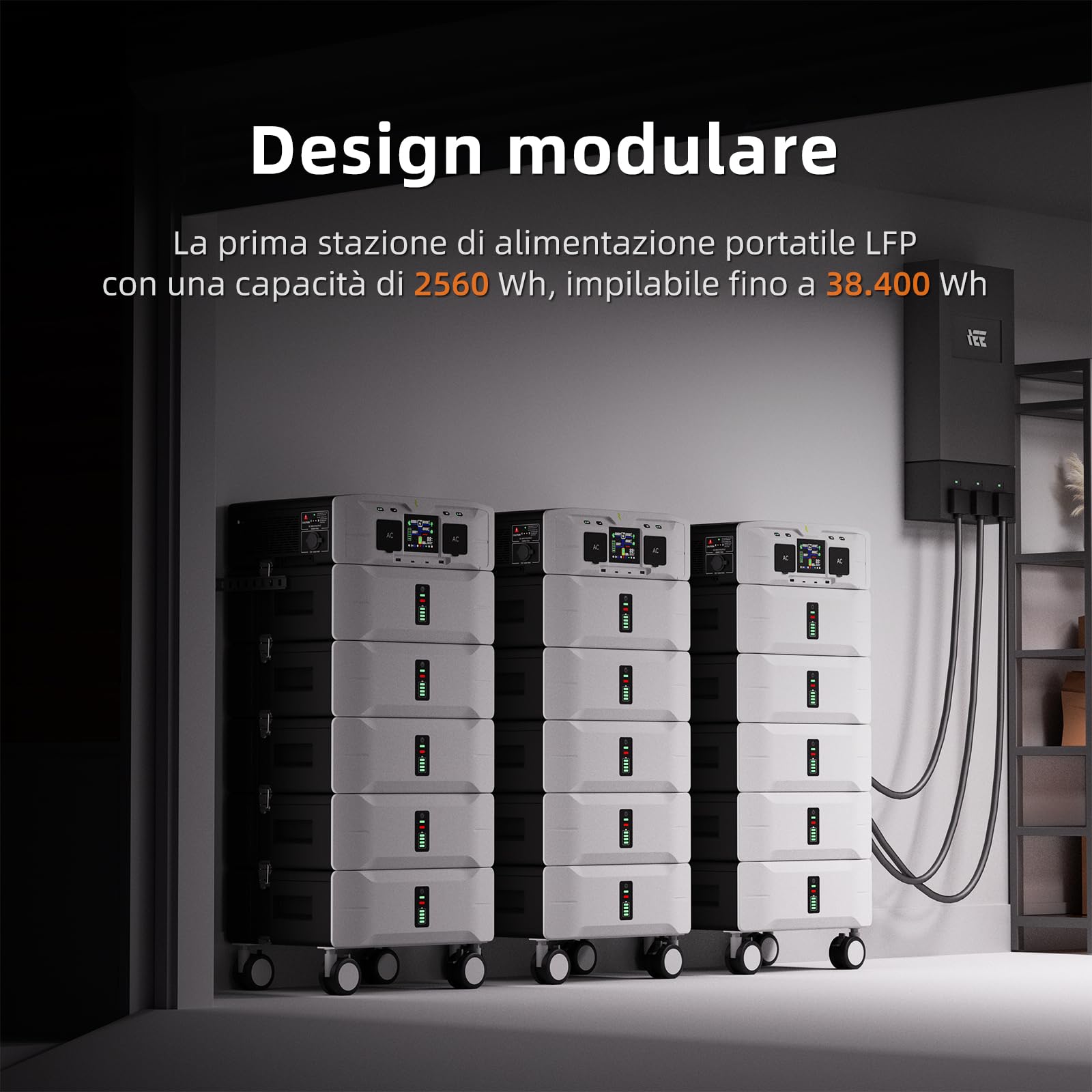 IEE 5000W (9000W Picco) Centrale Elettrica Portatile SE5000, 5120Wh Generatore Solare, Batteria LiFePO4, UPS, Espandibile fino a 10kWh, 11 Uscite, APP, Power Station per Backup Domestico, Camper