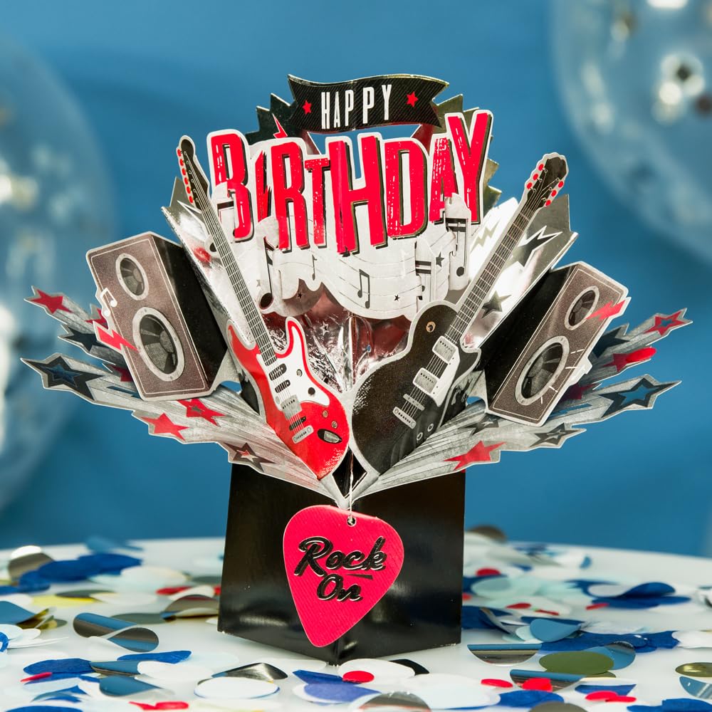 'Happy Birthday' Rock Pop-Up Kartka z życzeniami Original Second Nature 3D Pop Up Cards