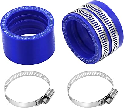2PCS Motorcycle Carburetor Intake Manifold Interface Inlet Pipe Intake Manifold Rubber Carb Manifold Spare Part for Dirt Bike ATV Go Kart Motorcross  Blue 45mm
