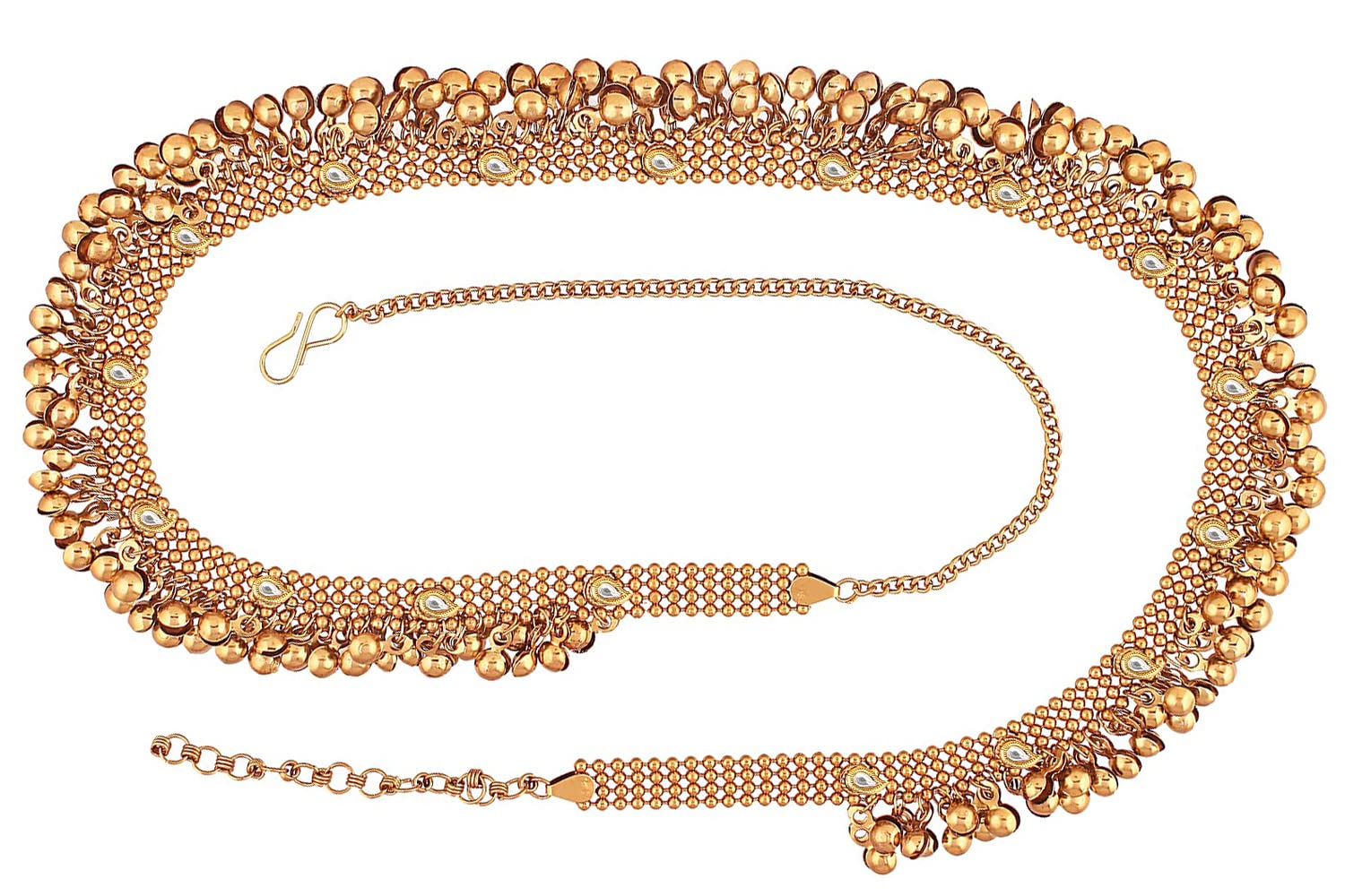 Shining Diva Fashion Traditional Antique Gold Plated Kamarband for Women | Waist Belt for Saree, Lehenga & Bridal Wear | Ethnic Wedding Jewellery Waist Chain Kamar bandh for Girls