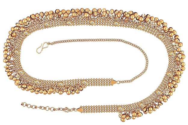 Shining Diva Antique Gold Ethnic Kamarband for Women