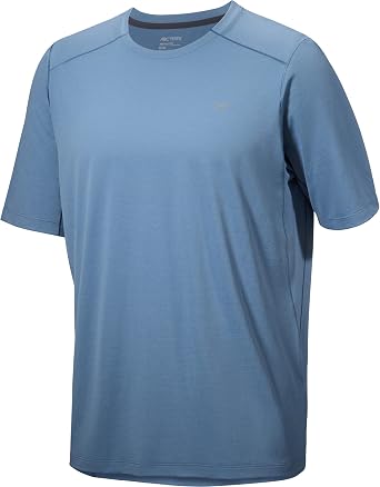 Arcteryx X000007664 Men's Cormac Crew Short Sleeve Stone Wash Heather S, Stone Wash Heather