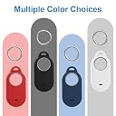 Bougraite 4 Pack Case for Samsung Galaxy SmartTag2, Silicone Protective Holder Compatible with Galaxy Smart Tag 2 with Keychain for Pets, Keys, Luggage, Backpacks, Wallet (Black/Dark Blue/White/Red) gallery image