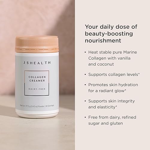 Miniatura 2 de JSHealth Crema de colágeno - Crema de colágeno de vainilla para café - Crema de café saludable sin lácteos, 30 porciones de péptidos de colágeno