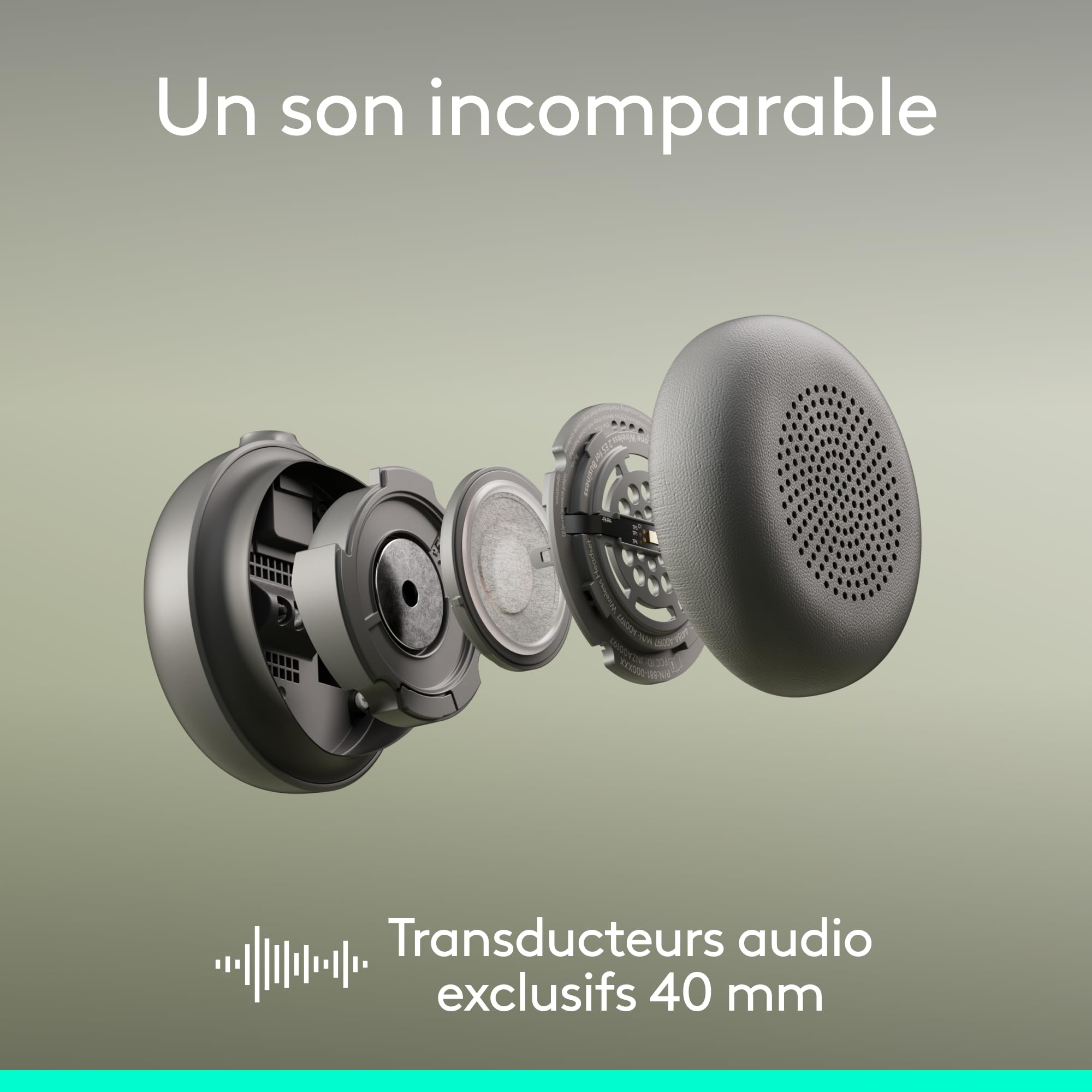 Logitech Zone Wireless 2 ES - Casque sans fil anti-bruit | Con cancellazione del rumore e ANC ibrida adattiva, Bluetooth, Rosa