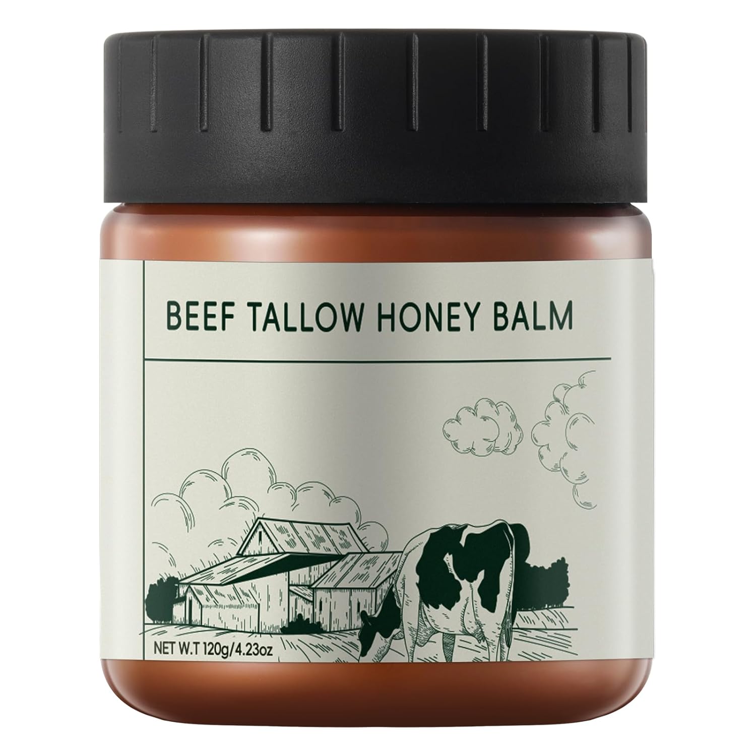 YAFUSIPE Beef Tallow and Honey Balm for Skin Daily Facial Moisturizer Natural Organic Grass-Fed Whipped Tallow Balm Blend Face Cream Body Lotion Skin Care for Women Hydrates and Nourishes 4.23OZ