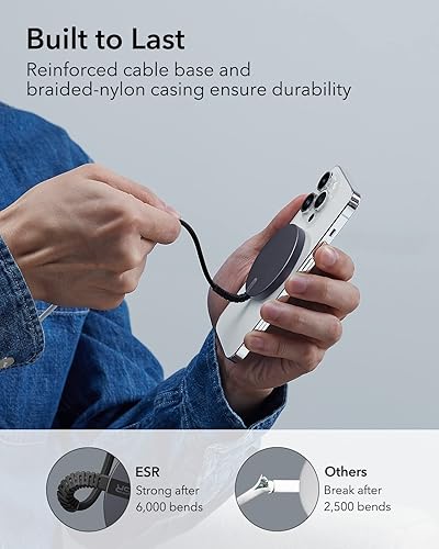 Miniatura 3 de ESR HaloLock Mini cargador inalámbrico, cargador compatible con MagSafe compatible con iPhone 1414 Plus14 Pro14 Pro Max1312 Series, fuerte bloqueo