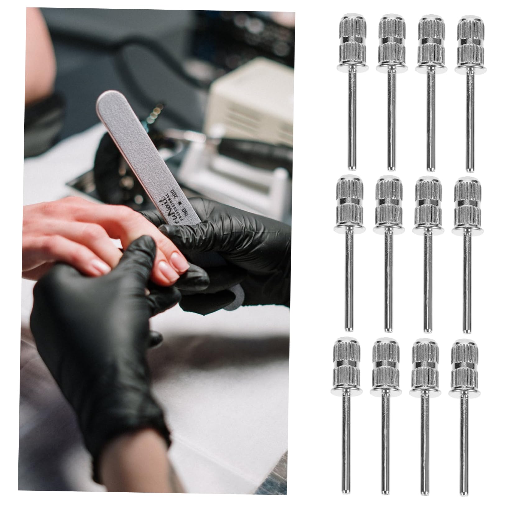 60pezzi Punta Trapano Unghie Per Manicure e Pedicure Accessori Per Unghie Professionali Resistente Alla Corrosione e Facile Da Pulire Per Estetista e Uso Domestico
