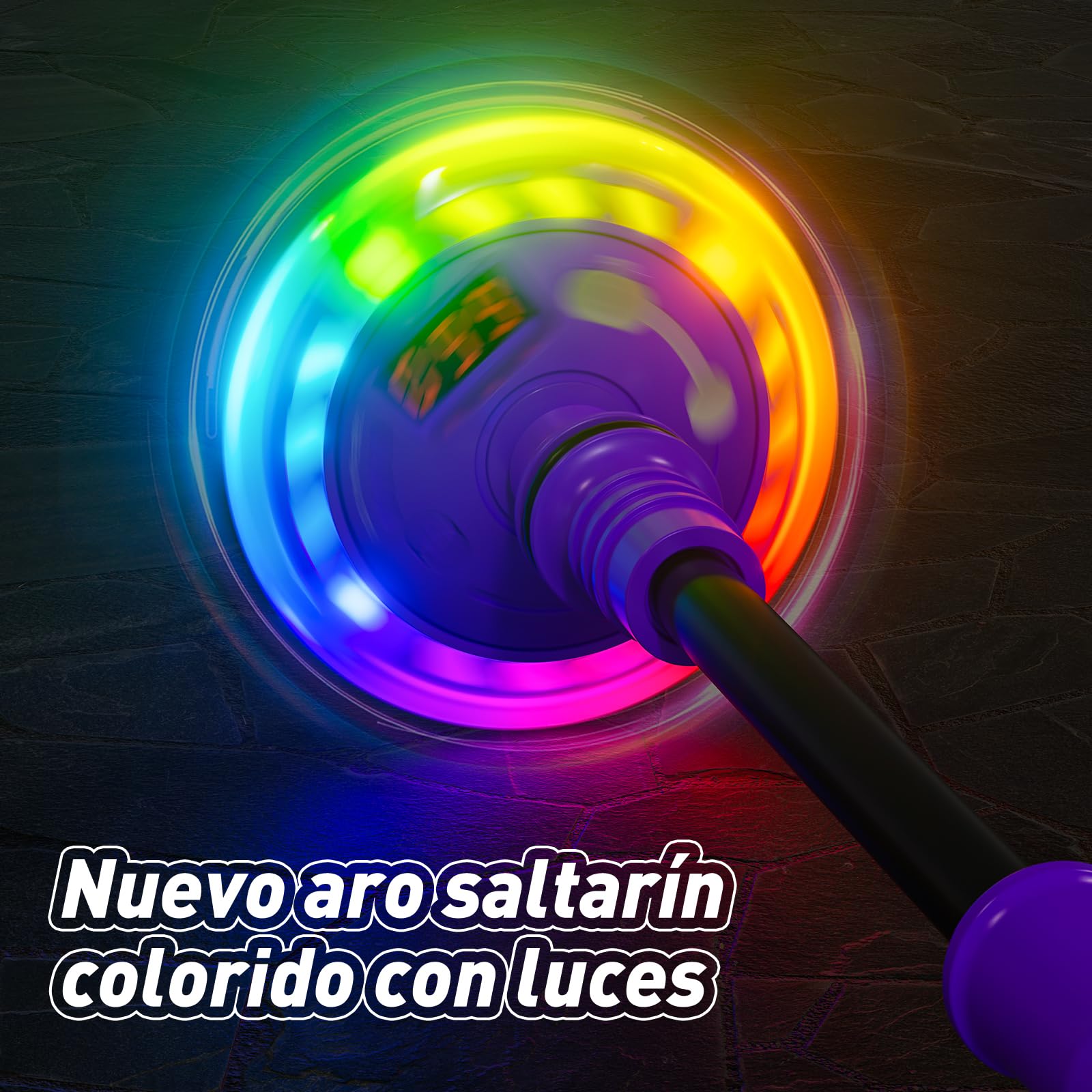 Bola de Salto de Tobillo Juguete Niña 6 7 8 9 10 11 Años Recargable Skip It Luminoso Regalos Juegos Niñas Bola Saltarina para Niños con Conteo de Vueltas Conteo de Calorías Conteo de Tiempo Violeta