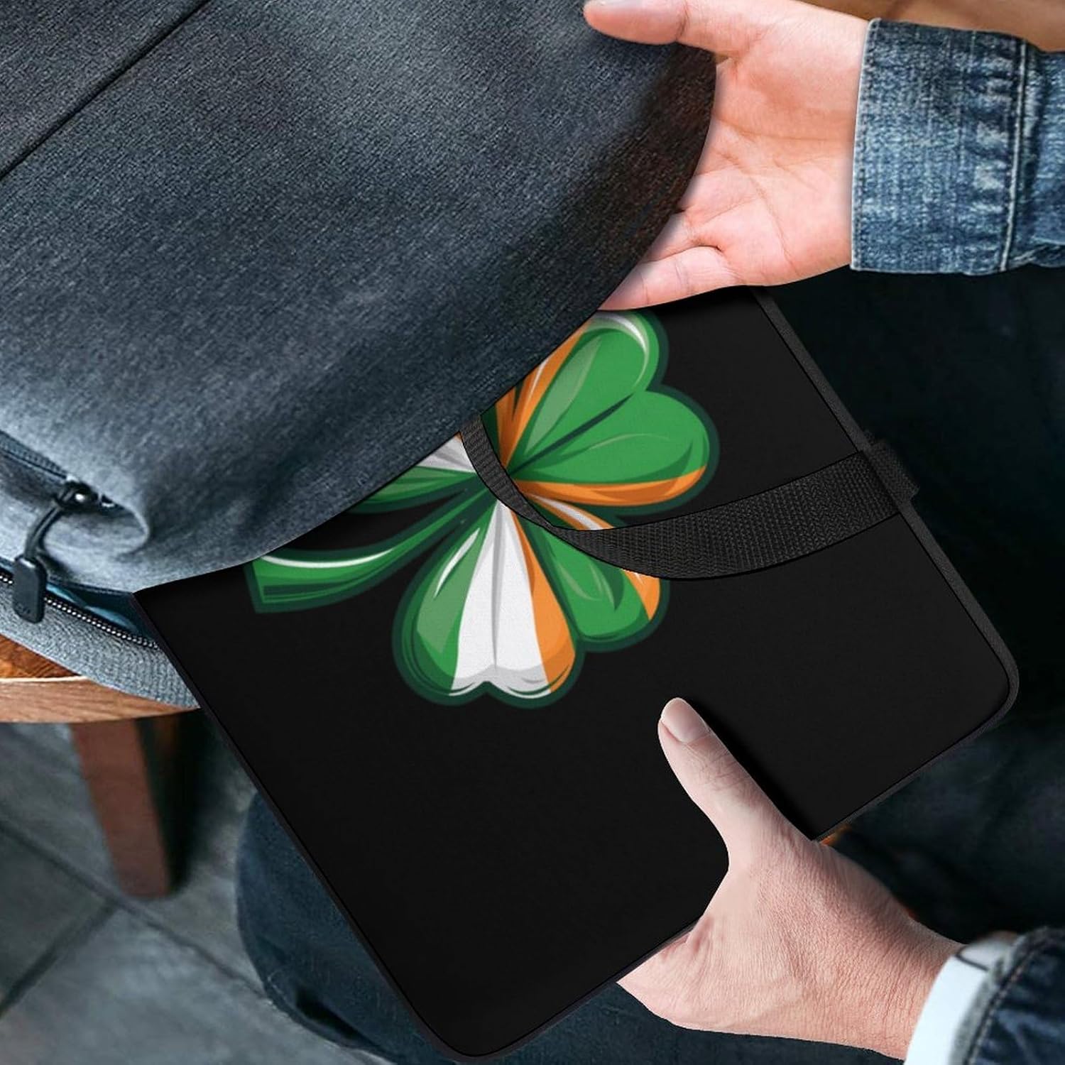Irish Shamrock Laptop Bag Print Computer Sleeve Case Protector Briefcase Totes for Women Men