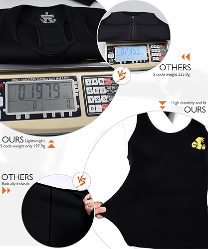 Vista 14 de Chaleco de sauna para hombre, entrenador de cintura, moldeador de cuerpo, neopreno caliente, deporte, fitness, gimnasio, entrenamiento, camiseta sin