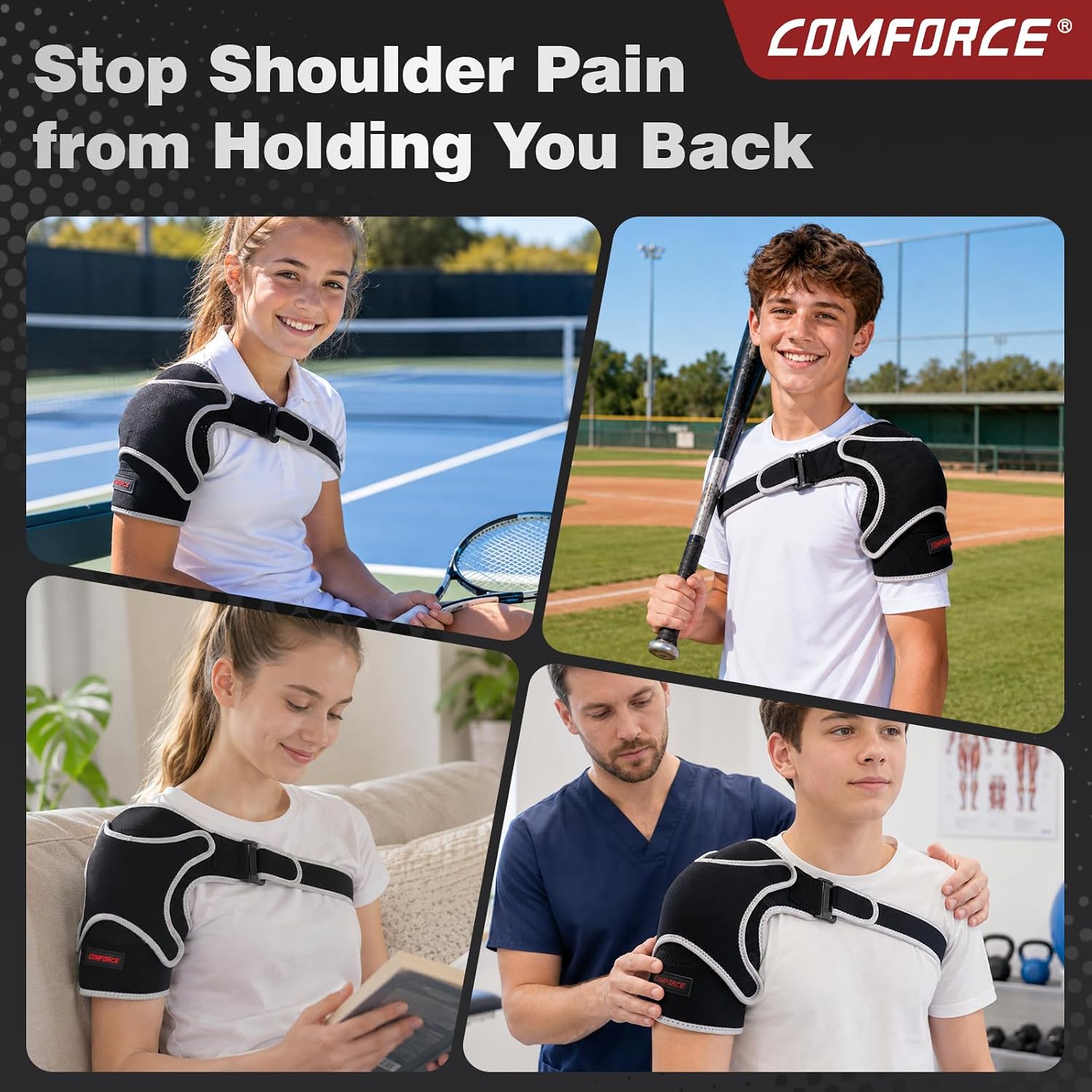 Shoulder Compression Sleeve with Memory Foam Pad for Targeted Pain Relief | Breathable Rotator Cuff Shoulder Brace for Kids,Comfort Shoulder Compression Brace for Strain,Dislocation Defense,Recovery