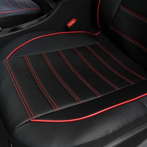 Miniatura 3 de TOYOUN fundas de asiento delantero de cuero sintético universales para automóvil, se adaptan a la mayoría de los autos, camiones, vehículos