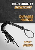 Vista 4 de RIDIN Cultivo de caballos de 18 pulgadas, látigo de 33 pulgadas, látigo ecuestre de cuero para caballos - Cultivos para caballos