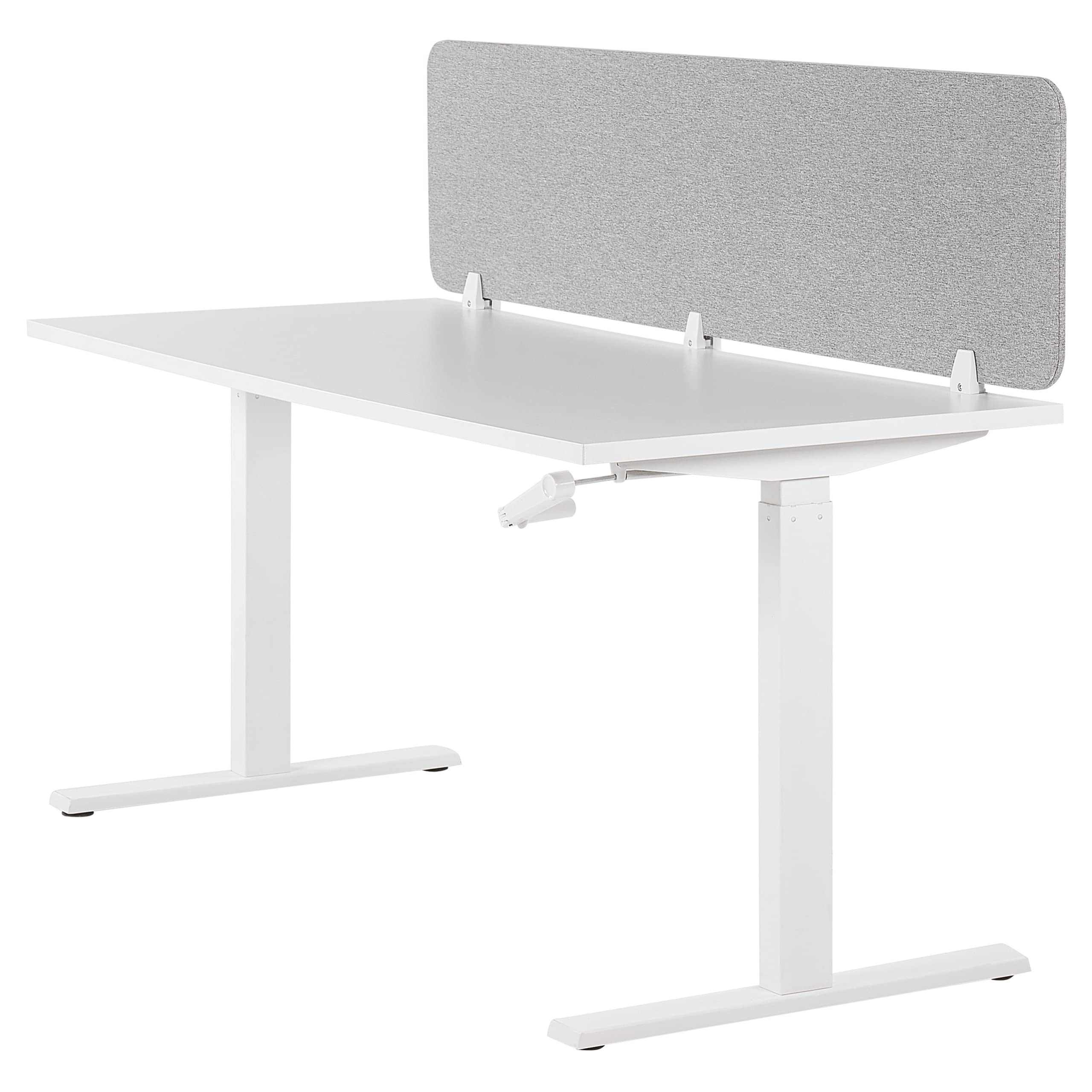 Beliani Pannello Divisorio Fonoassorbente in PET 180 x 40 cm Grigio Chiaro