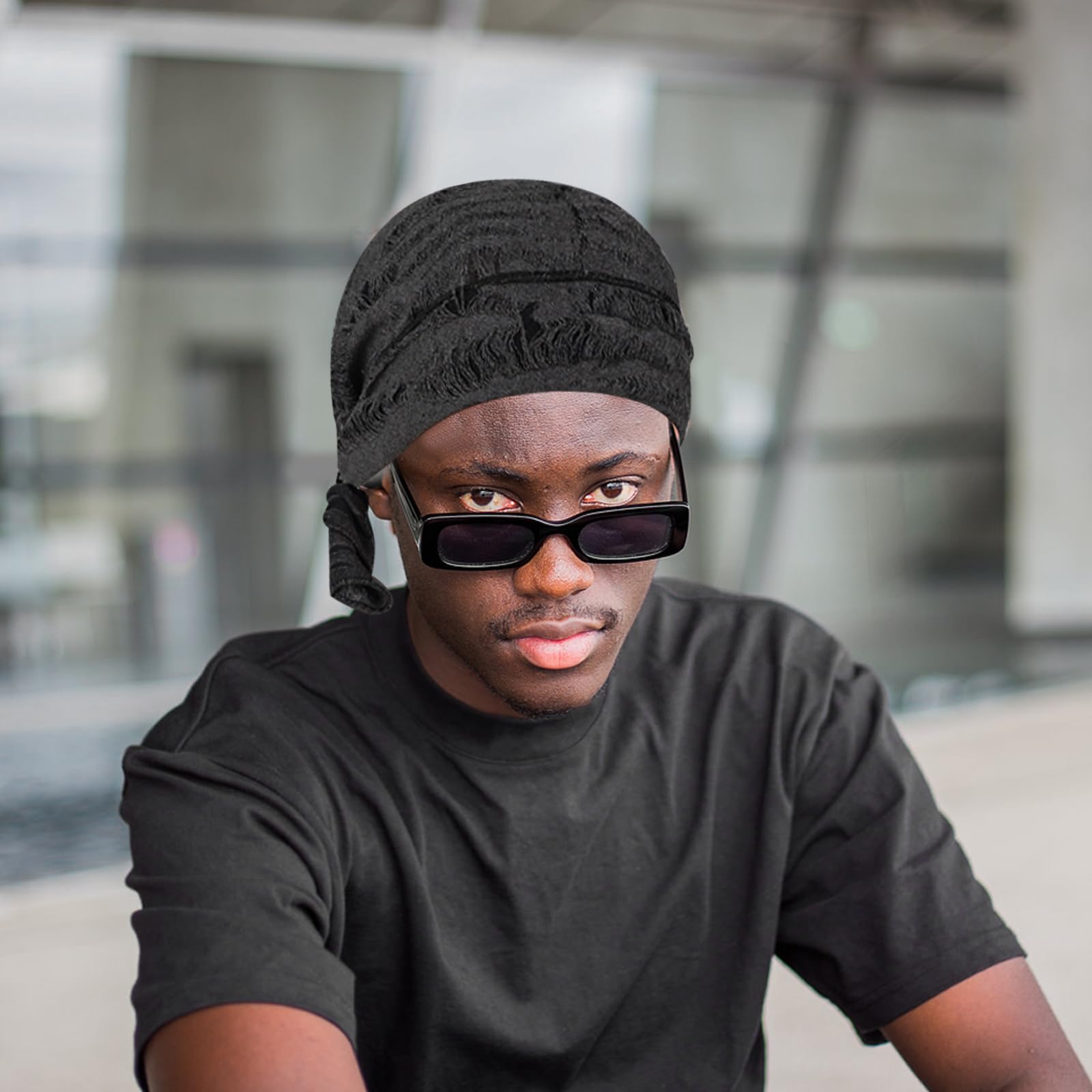 2 Piezas Bandana, Gorro Bandanas Piratas, Durag Sombreros, Elástica, Transpirable, Pañuelos Cabeza para Hombres y Mujeres Decoración Diaria de Hip-Hop