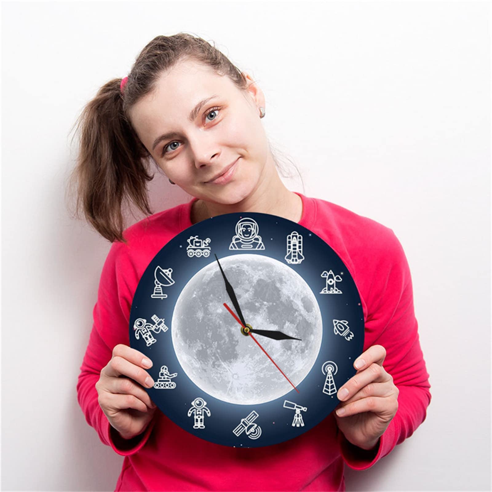 Generic Viaggio Spaziale Orologio da Parete Moderno, Orologio per  astronauti di Arte della Luna, Orologio da Parete del Tema satellitare  Adatto alla Decorazione del Soggiorno : Amazon.it: Casa e cucina