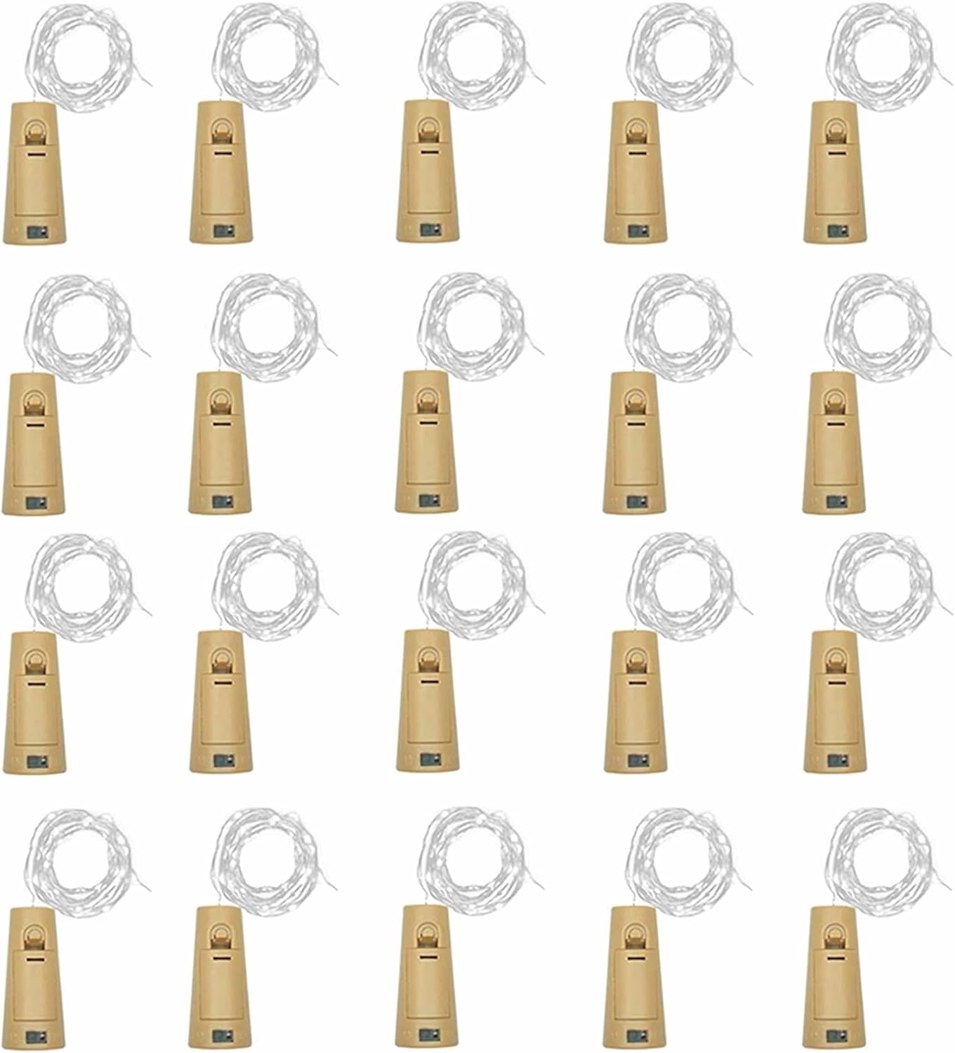 30 Pack 10 LED Wine Bottle Cork Lights, Fairy Mini String Lights Copper Wire, Battery Operated Starry Lights for DIY, Christmas, Halloween, Wedding, Party, Indoor&Outdoor (30 Pack, Cool White)