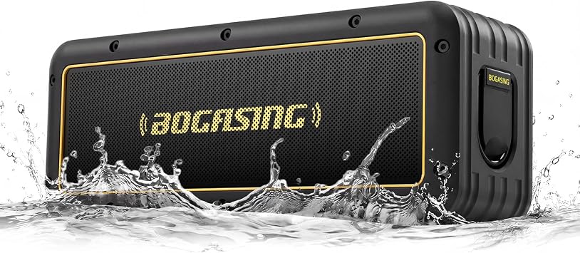 BOGASING G4 Portable Bluetooth Speaker with 50W Full-Bodied Sound | Punchy Deep Bass, 3 EQ Modes, TWS, IPX7 Waterproof, Up to 24H Playtime, Bluetooth 5.3, TF Card, AUX & USB-C Audio Playback