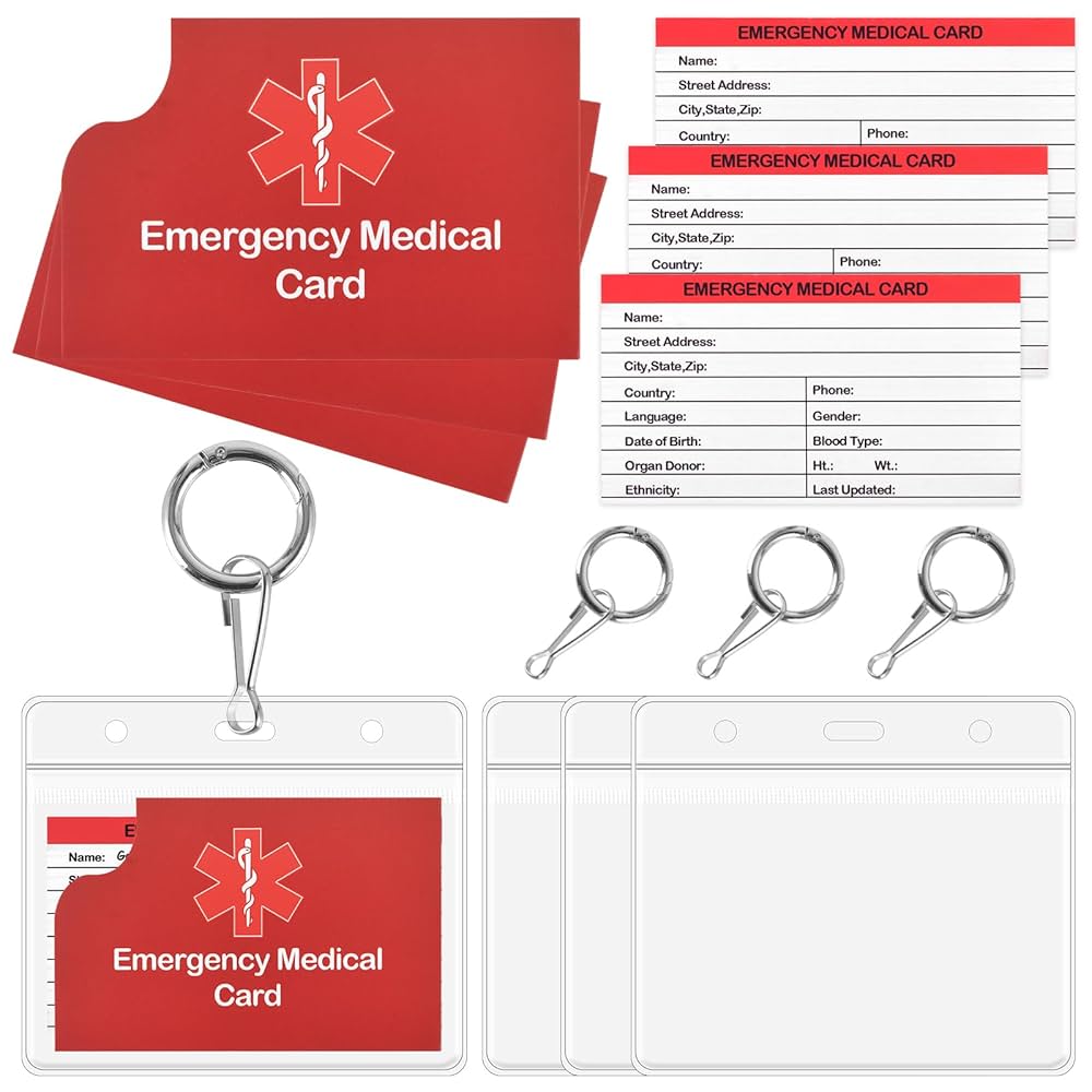 amazon-com-4-pack-medical-alert-keychain-emergency-medical-information-id-card-emergency-contact-card-wallet-with-resealable-badge-holder-for-caretakers-red-keychain-health-household for Free Printable Medical Alert Card Amazon.com: 4 Pack Medical Alert Keychain Emergency Medical Information Id Card Emergency Contact Card Wallet with Resealable Badge Holder for Caretakers (Red Keychain) : Health & Household for Free Printable Medical Alert Card