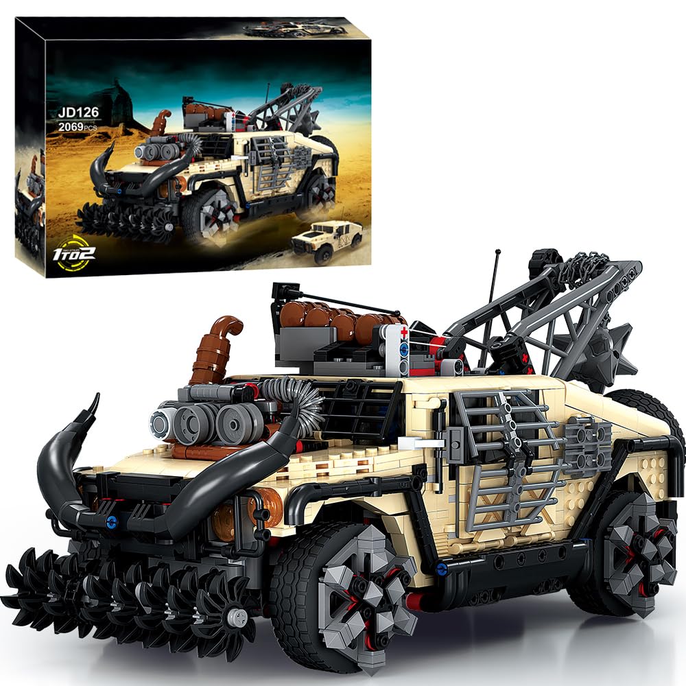 Max Hammer 2 In 1 Wüste Off Road Fahrzeug Klemmbausteine Bausatz, 2069 Teile Militärisches Humvvee Modell Bausteine Set, Jeep SUV Montage Geschenk für Fans- Hobbyisten und Erwachsene
