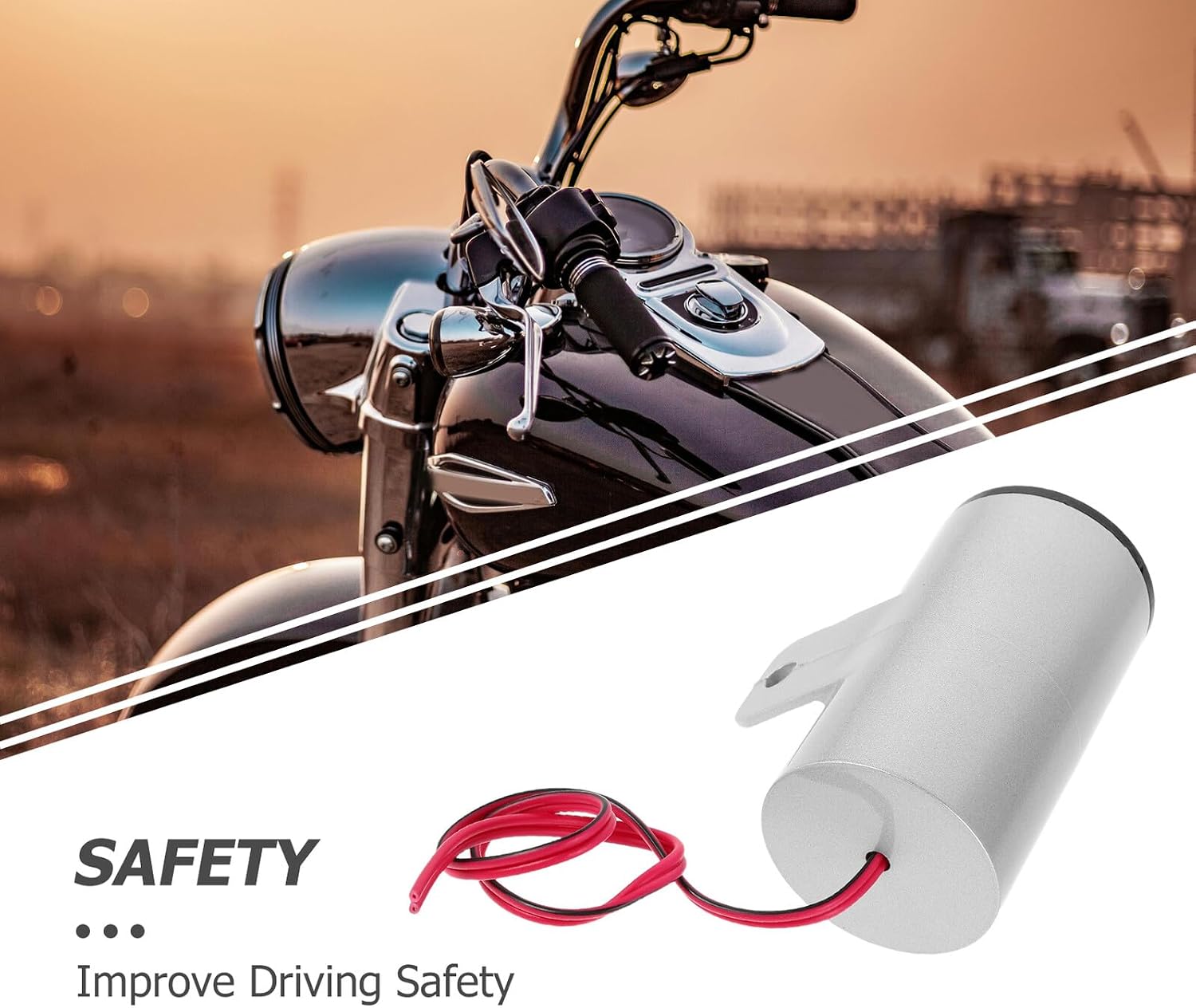 Luxshiny Universal 12v Motorcycle and Car Air Horn Kit, Loud Motor Alarm with Unique Siren Sound for Vehicle Safety and Reverse Warning, Suitable for Trucks, Scooters, and Cars