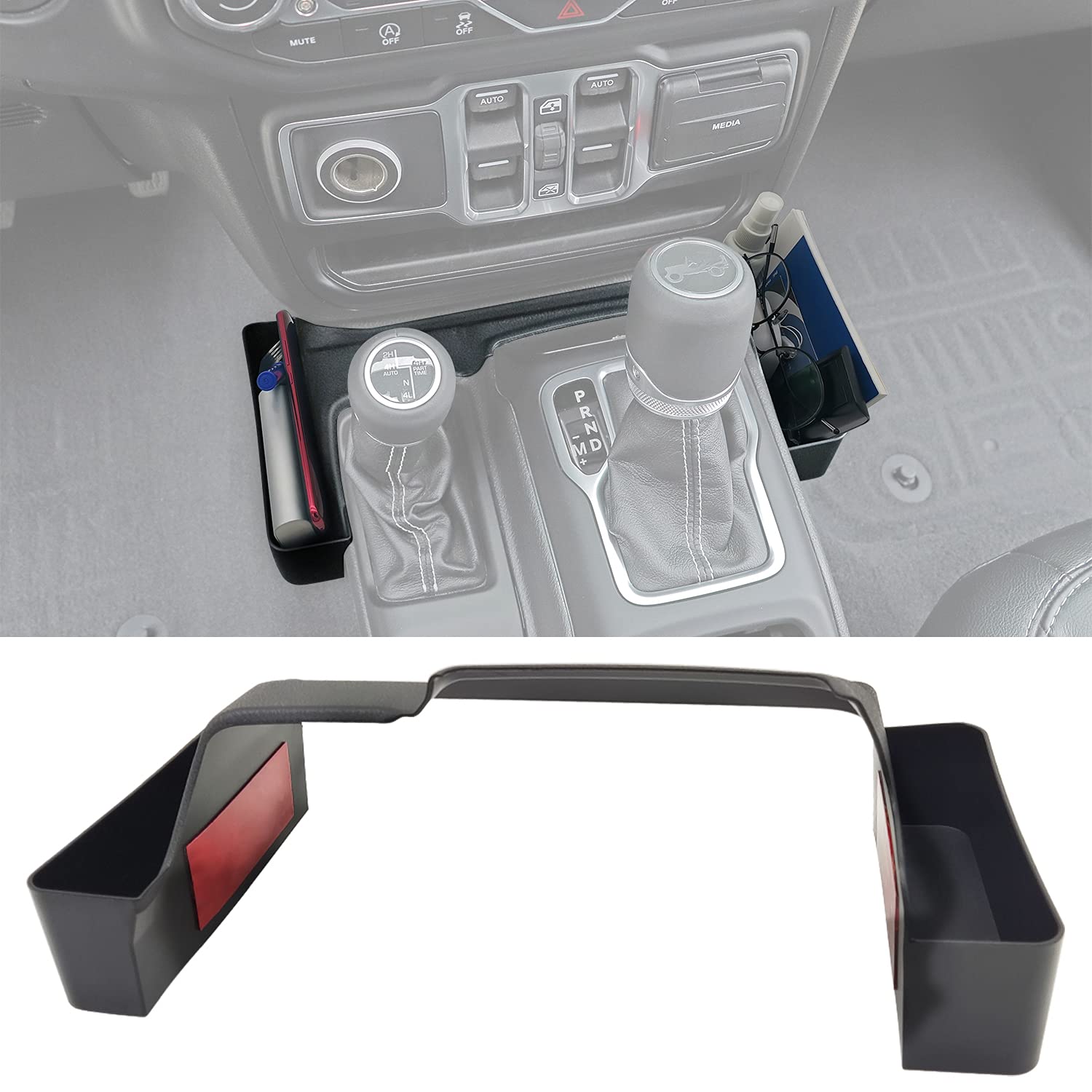 Buy Center Console Gear Shift Side Organizer Tray Storage Box for 2018