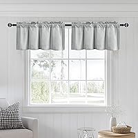 Vista 68 de JIUZHEN Cortinas de cenefa para ventana de cocina, cenefas para ventana de sala de estar/sótano, cortinas de ventana de baño, aislamiento térmico