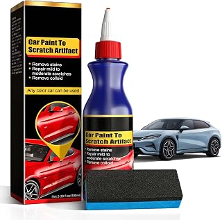 Auto Kratzer Entferner Set 100ml,Kratzer Entferner Auto mit Polierschwamm,Lackkratzer Entferner & Polierpaste Auto,Auto Politur Set für Feine Kratzer und Gebrauchsspuren,Set zur Glanzauffrischung