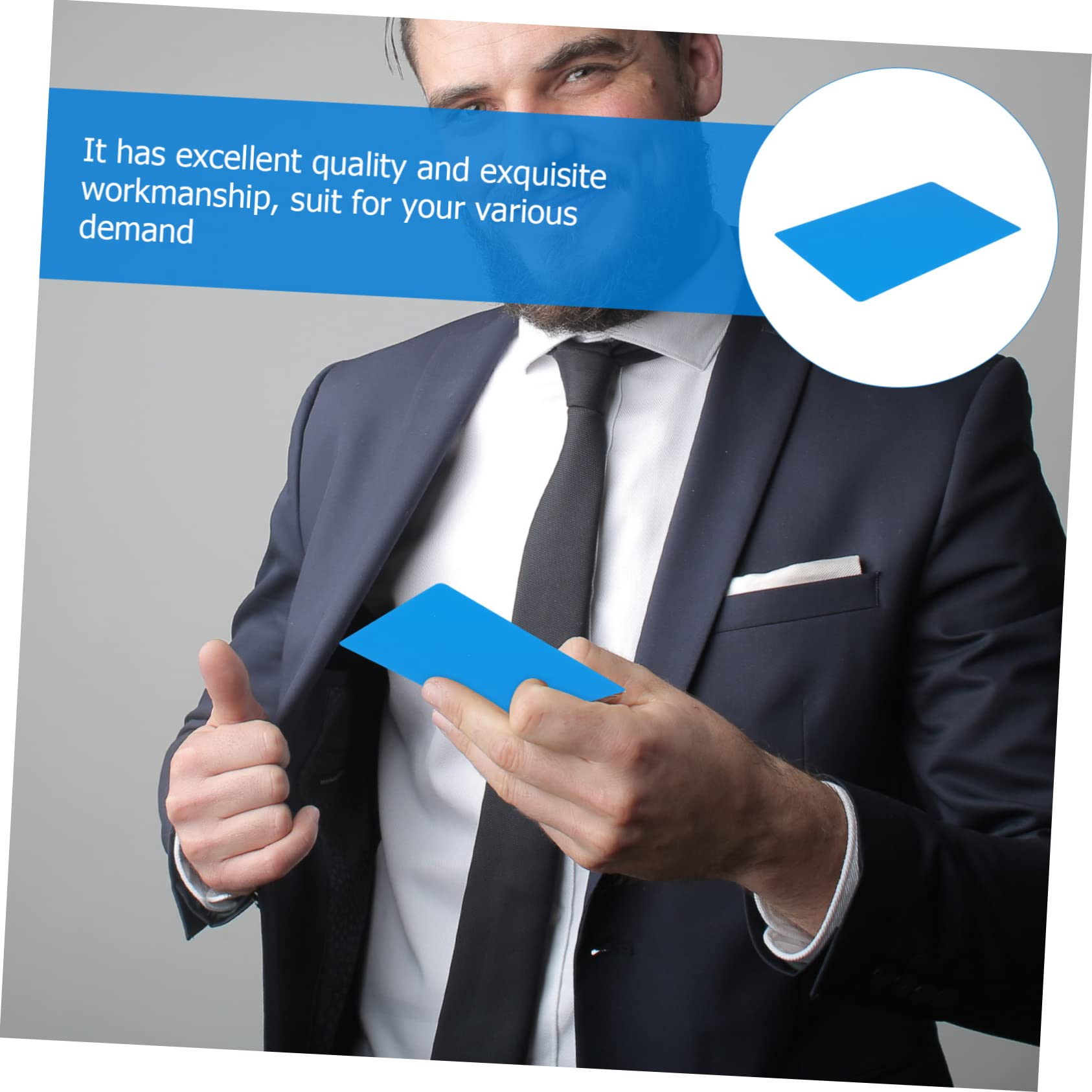 150pièces Cartes De Visite Aluminium De Luxe Plaques Métalliques Lisses Pour Marquage Et Personnalisation Idéales Pour Entreprises Et Événements Professionnels