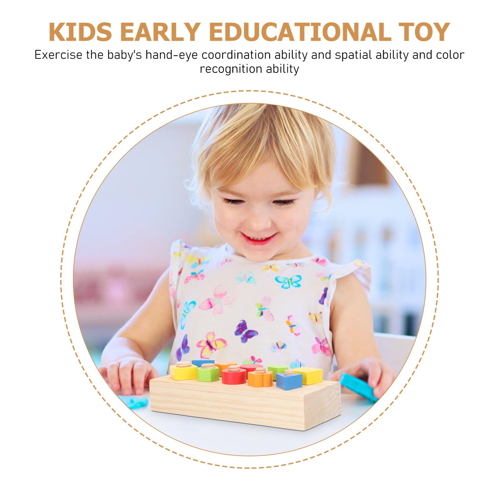 Gioco Educativo in Legno per Bambini Viti da Avvitare Set Design Creativo Bordi Morbidi e Levigati per Sviluppo Precoce
