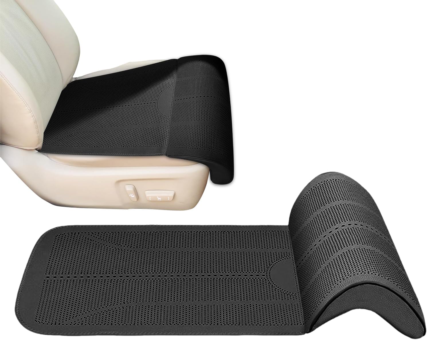 Car Seat Extender, Adjustable Leg Support Pillow, Automotive Knee Rest Mat, Ergonomic Comfort Cushion Design, Easy Install Travel Function, Vehicle Passenger Accessory, Driver Commuting Truck SUV Bus