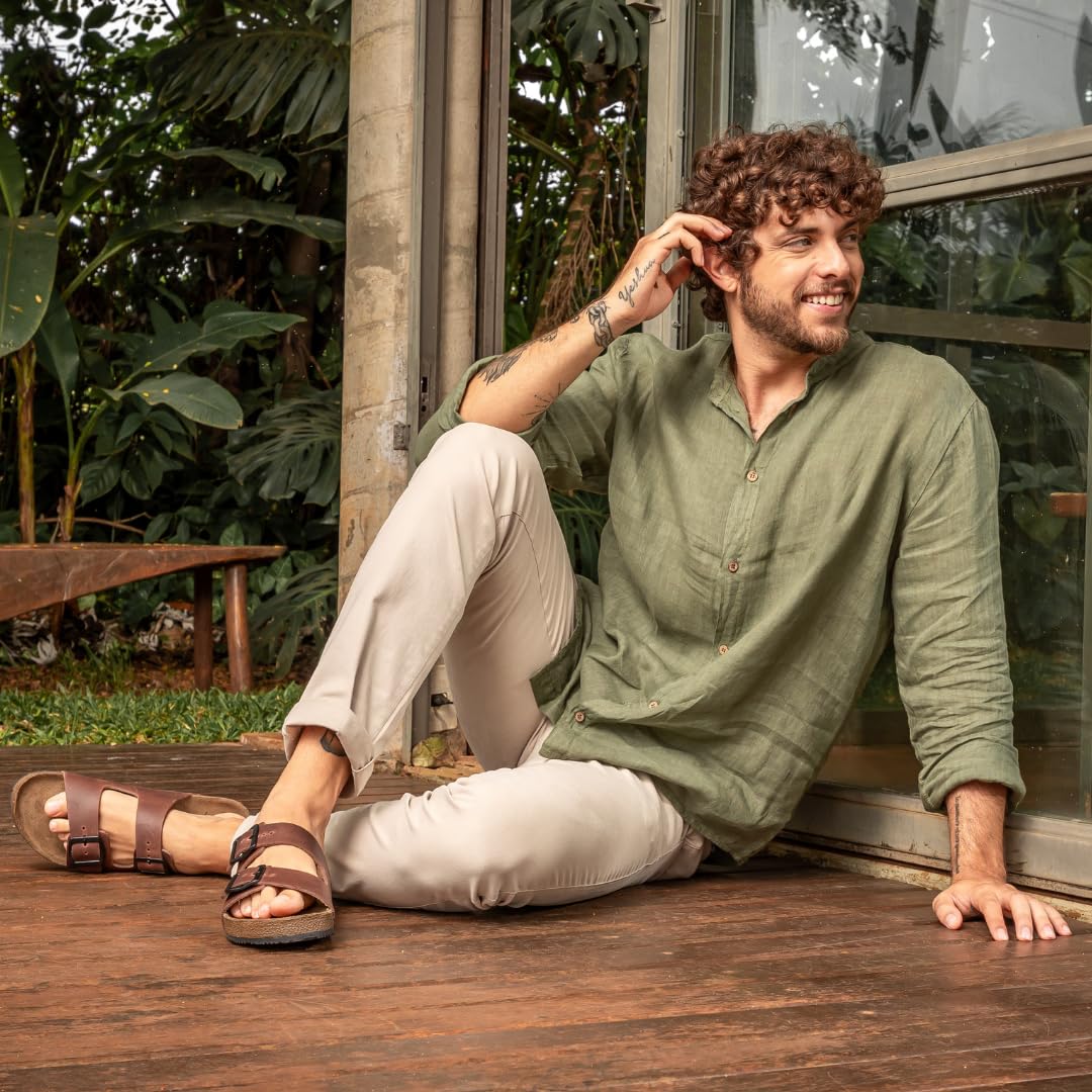 Sandália Papete Masculina NATHOS em COURO. em promoção! Veja a oferta e mais achadinhos de Sandálias & Chinelos 5 Hoje é o melhor dia para comprar Sandália Papete Masculina NATHOS em COURO. com aquele preço maroto! Promoção! Aproveite a oferta! 5