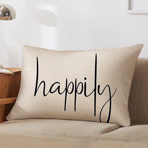 Miniatura 2 de Fundas de almohada lumbar de 16 x 24 pulgadas con citas divertidas de algodón y lino para sofá, sala de estar, decoración de cumpleaños para