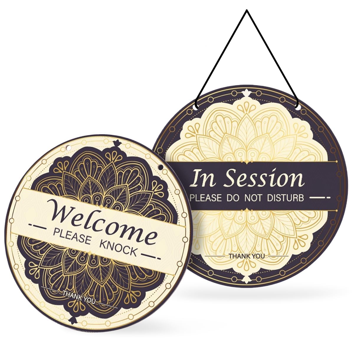 In Session Door Sign for Therapists Wooden Please Do Not Disturb Sign for Office Therapy Clinic Double Sided Please Knock Hanging Plaque for Treatment