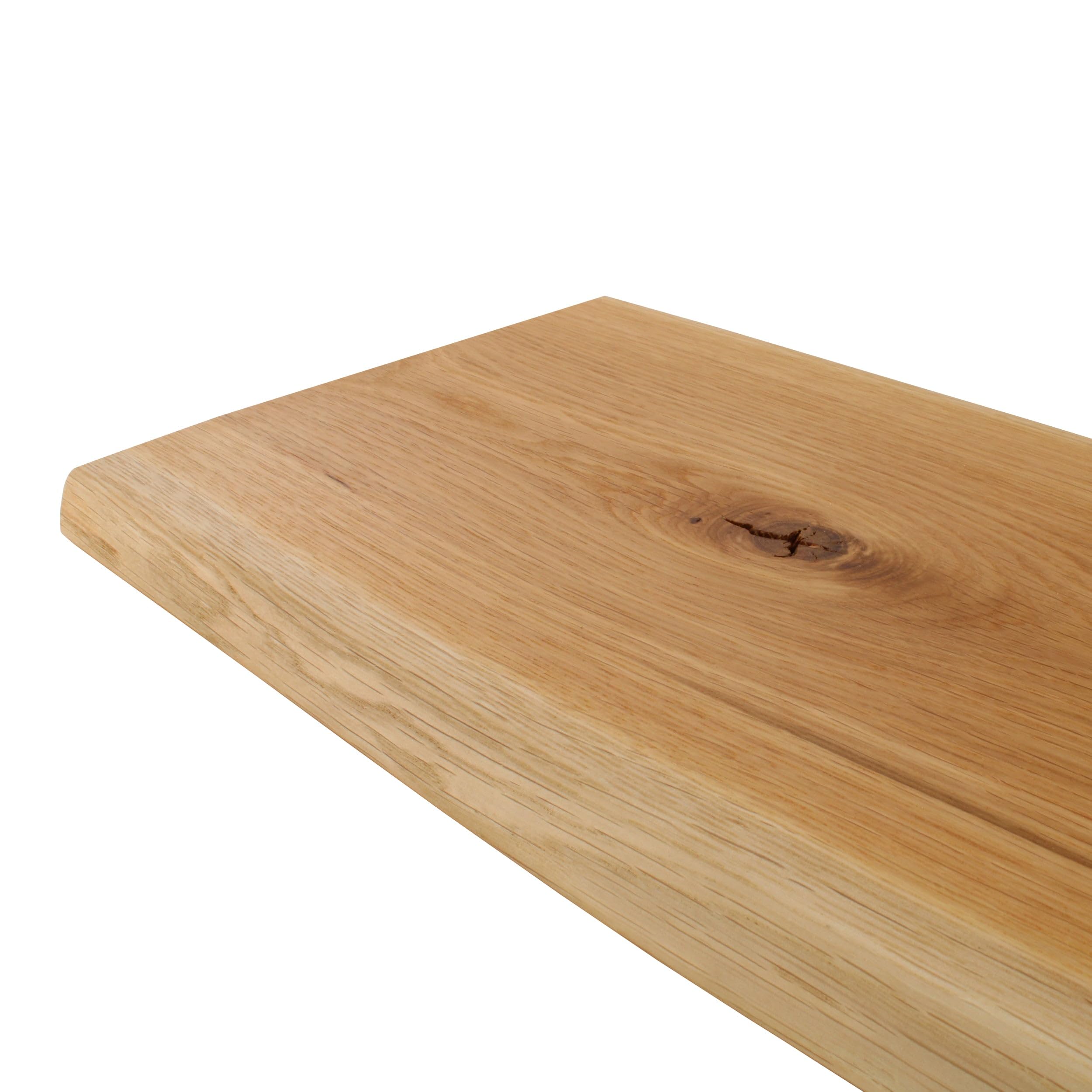 1 x designerska półka regałowa Live Edge dąb | lite drewno naturalne, dno regału, krawędź drzewa, regał wiszący, półka ścienna do salonu (20-25 cm G, 200 cm szerokość)