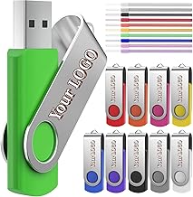 FEBNISCTE Memoria USB 2.0 Flash Drive, Pack de 50 Unidades, 128MB, Personalizable con Logotipo