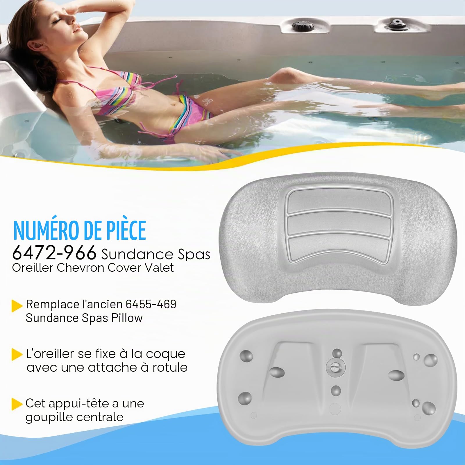 Camoo 6472-966 Coussin de rechange pour spas, convient pour spas Sundance série 780 2007-2017, ancienne pièce 6455-469